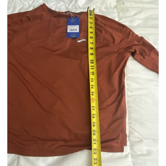 Brooks Women Size Large Copper Sprint Free Long Sleeve Top Breathable Recycled - Picture 5 of 8